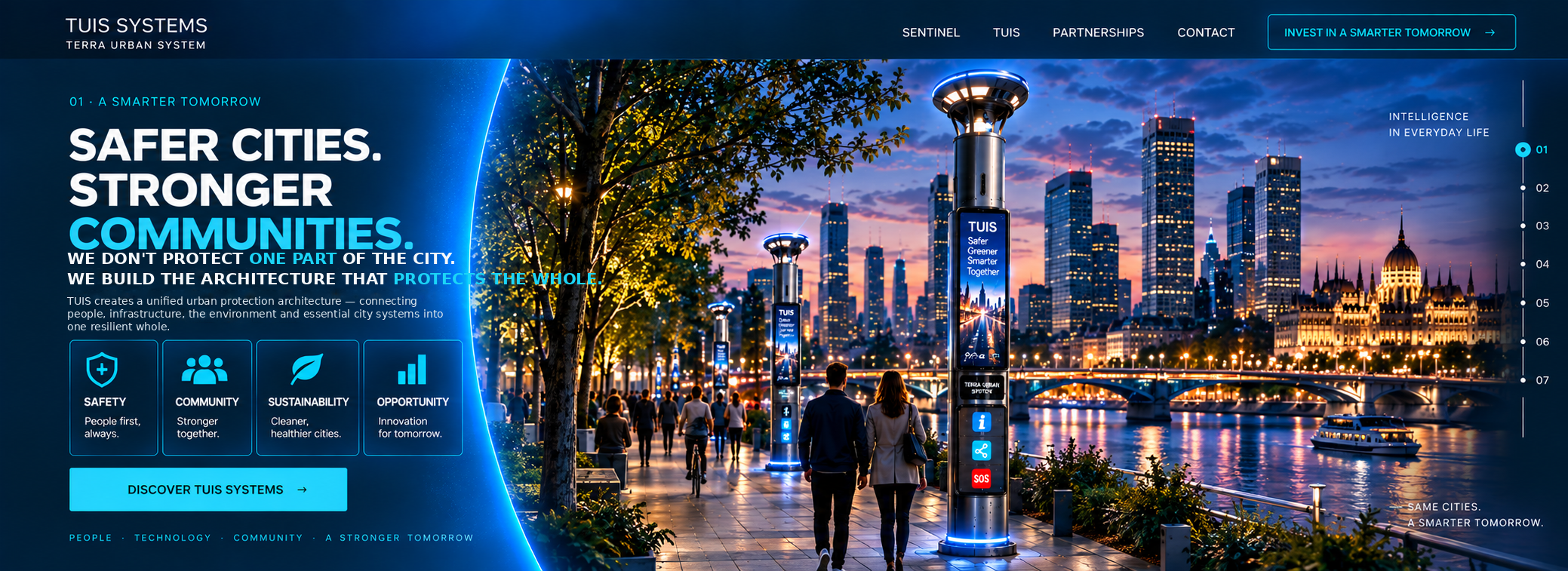 TUIS Systems — SENTINEL in a modern resilient city